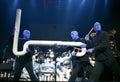 Blue Man Group performs