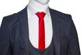 Blue man suit with red tie Royalty Free Stock Photo