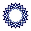 Blue mandala frame