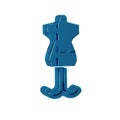 Blue Mannequin icon isolated on transparent background. Tailor dummy.