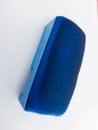 Blue blackboard eraser on white background Royalty Free Stock Photo