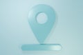 Blue Map pin icon isolated on blue background. Navigation, pointer, location, map, gps, direction concept. Minimalism Royalty Free Stock Photo