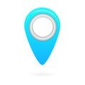 Blue map pointer icon, GPS location symbol, navigations sign. Royalty Free Stock Photo