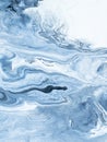 Blue marble abstract hand painted background Royalty Free Stock Photo