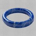 Blue Marble Bangle Bracelet on Checkered Background Royalty Free Stock Photo