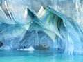 Blue marble caves from water Royalty Free Stock Photo