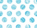 Blue marble polka dot watercolor pattern. Royalty Free Stock Photo