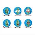 Blue marbles cartoon character with sad expression Royalty Free Stock Photo