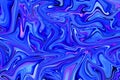 Blue marbling paint swirls background. Royalty Free Stock Photo