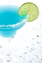 Blue margarita cocktail Royalty Free Stock Photo