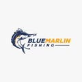 Blue Marin Fishing logo vector design