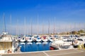 Blue marina port in Salou Tarragona Royalty Free Stock Photo