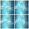 Blue Marine Background Set Royalty Free Stock Photo