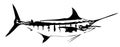 Blue marlin fish vector