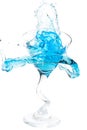 Blue Martini Splash Royalty Free Stock Photo