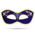 Blue mask with golden braid Royalty Free Stock Photo