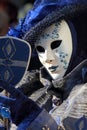 Blue mask with a mirror at Carnival of Venice