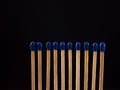 Blue matchsticks Royalty Free Stock Photo