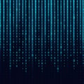 Blue Matrix Background. Binary Computer Code. Coding. Hacker concept. Vector Background Illustration Royalty Free Stock Photo