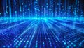Blue matrix digital background. Abstract cyberspace concept. Royalty Free Stock Photo