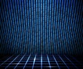 Blue Matrix Room Royalty Free Stock Photo