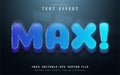 Blue max editable text effect Royalty Free Stock Photo