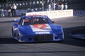 A blue Mazda Trans AM in the Toyota Grand Prix Car Race in Long Beach, CA