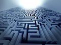 Blue maze ,complex problem solving concept Royalty Free Stock Photo