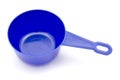 Blue measuring spoon