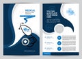 Blue A4 Medical Brochure Royalty Free Stock Photo