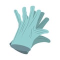 Blue medical latex glove icon isolated on a white background. Design elements. Vector illustration Royalty Free Stock Photo