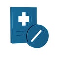 Blue Medical prescription icon isolated on transparent background. Rx form. Recipe medical. Pharmacy or medicine symbol. Royalty Free Stock Photo