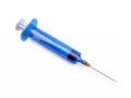 Blue medical siringe. Royalty Free Stock Photo