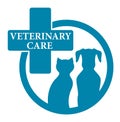 Blue medical veterinary sign