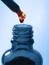 Blue medicine bottle