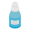 Blue medicine bottle icon, isometric style Royalty Free Stock Photo