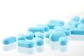 Blue medicine pills
