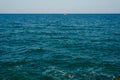 Blue mediterranean sea without nobody with empty horizon