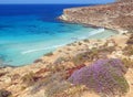 Blue Mediterranean Sea in South Italy Royalty Free Stock Photo