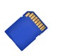 Blue memory SD card Royalty Free Stock Photo