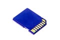 Blue memory SD. card isolate