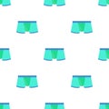 Blue men boxer briefs pattern seamless vector Royalty Free Stock Photo