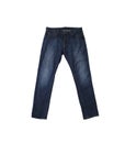 Blue men jeans isolated on white background. Royalty Free Stock Photo