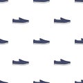 Blue men summer espadrilles . Summer comfortable shoes on the bare feet for everyday wear.Different shoes single icon in Royalty Free Stock Photo