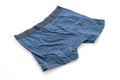 Blue men underwear on white background Royalty Free Stock Photo