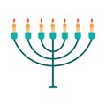 blue menorah design