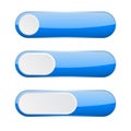 Blue menu buttons. Web 3d icons