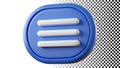 Blue menu icon hamburger button UI element navigation interface png transparent image Generative AI