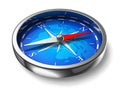 Blue metal compass Royalty Free Stock Photo