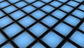 Blue metal cubes background 3d illustration Royalty Free Stock Photo